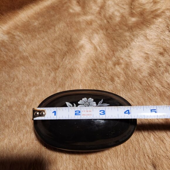 Vintage Hand-Painted Floral Ceramic Trinket Box Cottage Whimsy Fairy - Picture 2 of 9